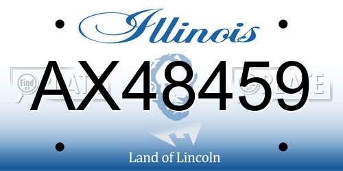 AX48459 Illinois License Plate