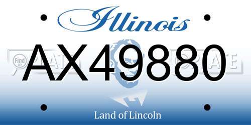 AX49880 Illinois License Plate
