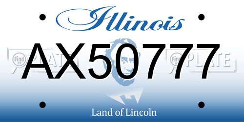 AX50777 Illinois License Plate