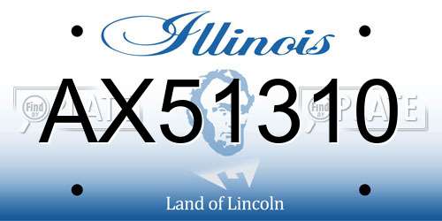 AX51310 Illinois License Plate