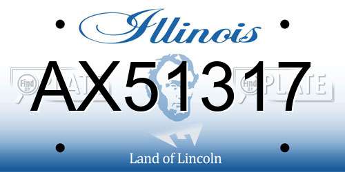 AX51317 Illinois License Plate