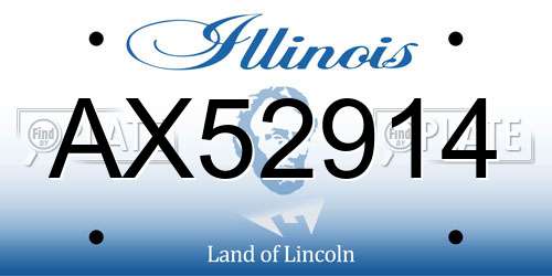 AX52914 Illinois License Plate