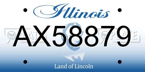 AX58879 Illinois License Plate