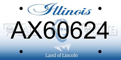 AX60624 Illinois License Plate