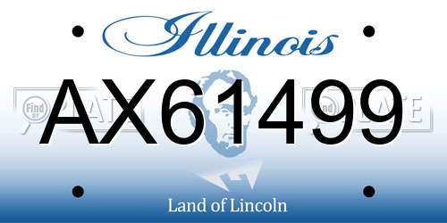 AX61499 Illinois License Plate
