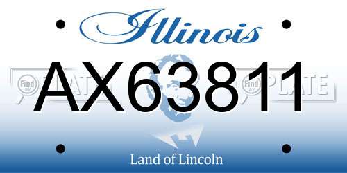 AX63811 Illinois License Plate