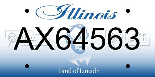 AX64563 Illinois License Plate
