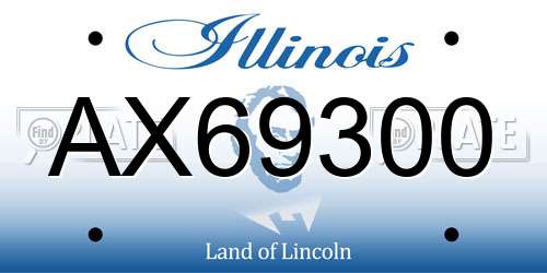 AX69300 Illinois License Plate