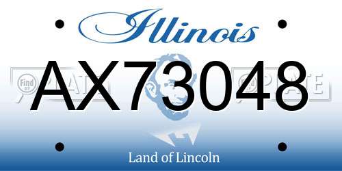 AX73048 Illinois License Plate