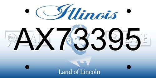 AX73395 Illinois License Plate