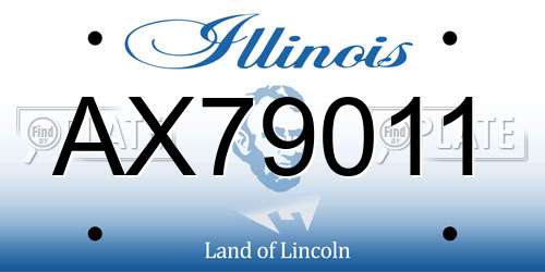 AX79011 Illinois License Plate