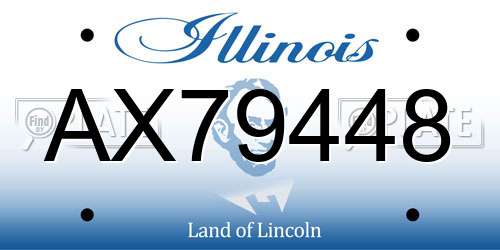 AX79448 Illinois License Plate