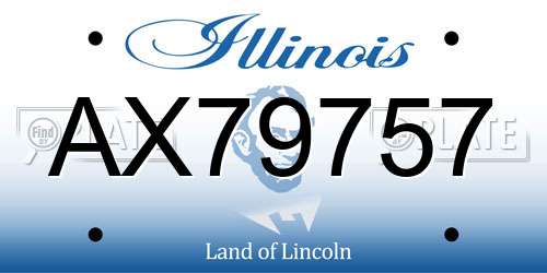 AX79757 Illinois License Plate