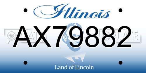 AX79882 Illinois License Plate