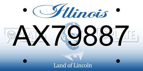 AX79887 Illinois License Plate