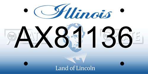 AX81136 Illinois License Plate