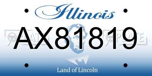 AX81819 Illinois License Plate