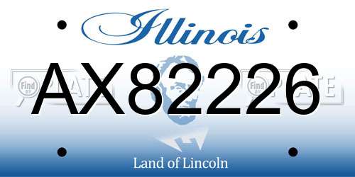AX82226 Illinois License Plate
