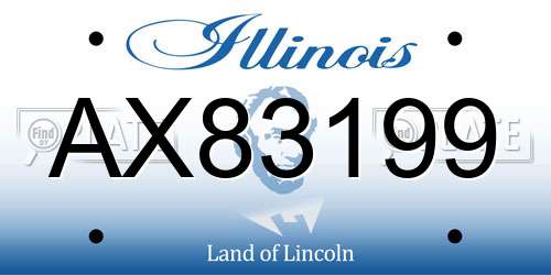 AX83199 Illinois License Plate