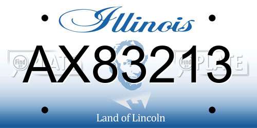AX83213 Illinois License Plate