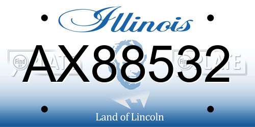 AX88532 Illinois License Plate