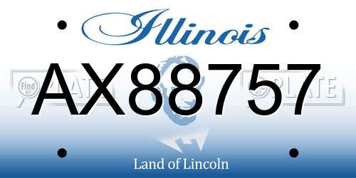 AX88757 Illinois License Plate
