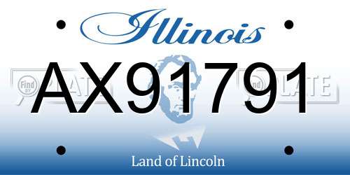AX91791 Illinois License Plate