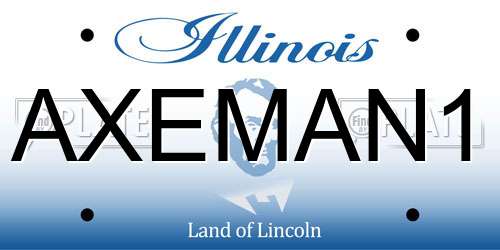 AXEMAN1 Illinois License Plate