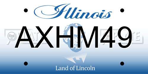 AXHM49 Illinois License Plate