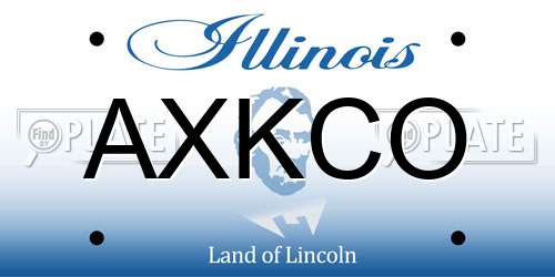 AXKCO Illinois License Plate