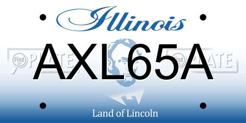 AXL65A Illinois License Plate