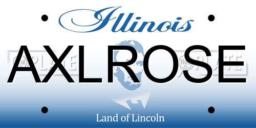 AXLROSE Illinois License Plate