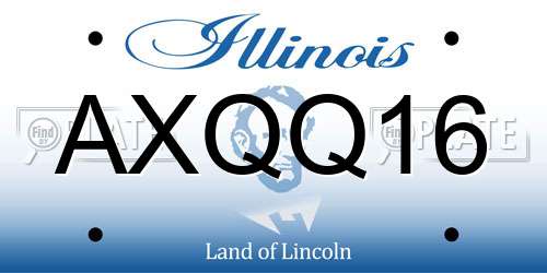 AXQQ16 Illinois License Plate