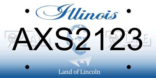 AXS2123 Illinois License Plate