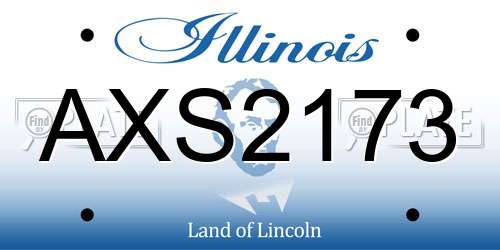 AXS2173 Illinois License Plate