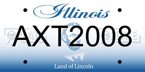 AXT2008 Illinois License Plate