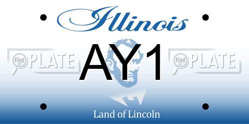 AY1 Illinois License Plate
