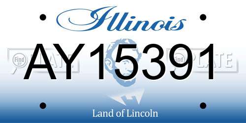 AY15391 Illinois License Plate