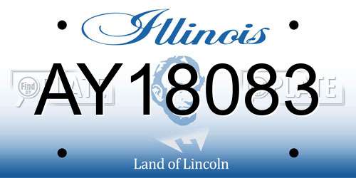 AY18083 Illinois License Plate