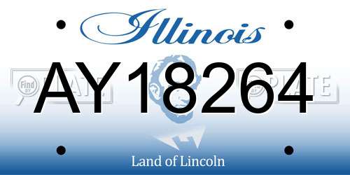 AY18264 Illinois License Plate