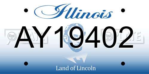 AY19402 Illinois License Plate