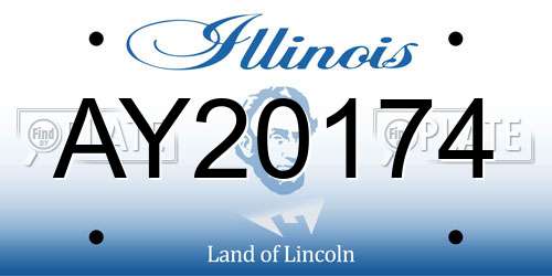 AY20174 Illinois License Plate