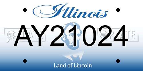 AY21024 Illinois License Plate