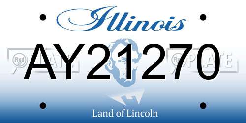 AY21270 Illinois License Plate