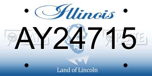 AY24715 Illinois License Plate