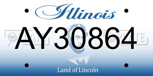 AY30864 Illinois License Plate