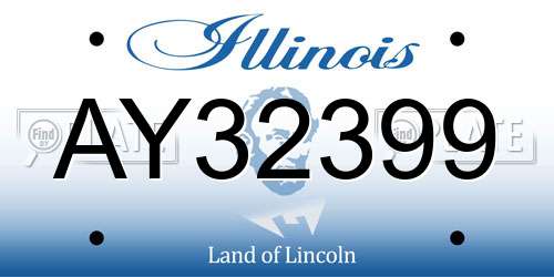 AY32399 Illinois License Plate