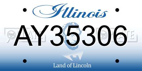 AY35306 Illinois License Plate