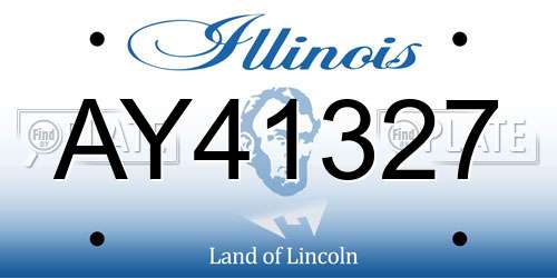 AY41327 Illinois License Plate