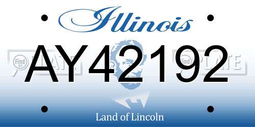 AY42192 Illinois License Plate